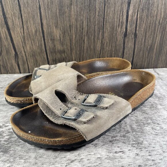 Birkenstock Zurich Size EU 36 US Women’s 5 Color Taupe Upper Leather - Picture 2 of 9